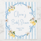 イタリアの夏のレモン コースト ブライダル シャワー ワインラベル (シングルラベル)