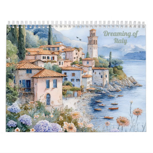 イタリアの夢   2026 水彩画風景 カレンダー