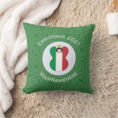 イタリアの天使のクリスマスフラッグ(名前&西暦年オーダーメイド) クッション (ブランケット)
