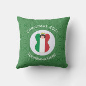 イタリアの天使のクリスマスフラッグ(名前&西暦年オーダーメイド) クッション (裏面)