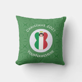 イタリアの天使のクリスマスフラッグ(名前&西暦年オーダーメイド) クッション