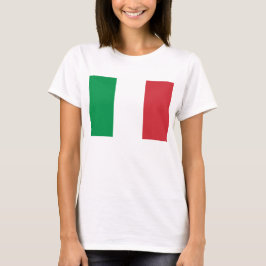 イタリアの女性の基本的なTシャツの旗 Tシャツ