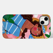 イタリアの女性の夏のビーチバケーション Case-Mate iPhoneケース (裏面 (横))