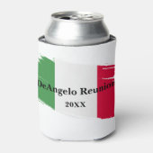 イタリアの姓 名 カスタム フラグ カラーズ リユニオン 缶クーラー (缶正面)