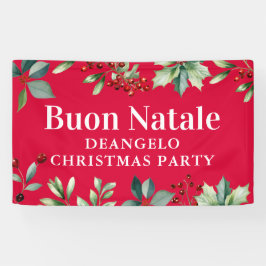 イタリアの姓 名 クリスマス 横断幕