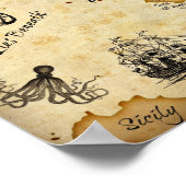 イタリアの宝の地図 – その下に何が存在するか ポスター (角)