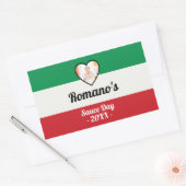 イタリアの家族のための特製ソースの日ラベル 長方形シール (封筒)