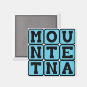 イタリアの山、エトナ山 マグネット (正面/裏面)