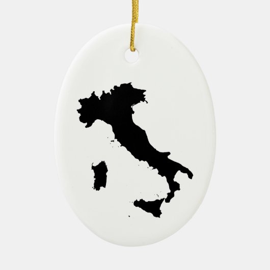 イタリアの形 セラミックオーナメント (正面)