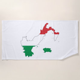 イタリアの形 ビーチタオル