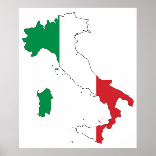 イタリアの形 ポスター