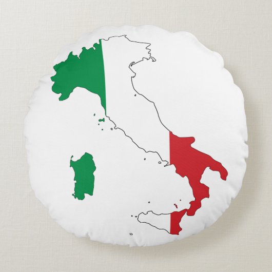 イタリアの形 ラウンドクッション (正面)
