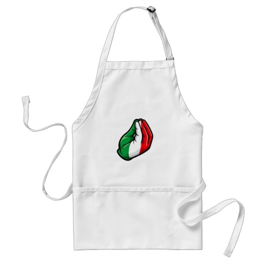 イタリアの手のジェスチャーエプロン スタンダードエプロン (正面)
