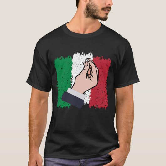 イタリアの手のジェスチャー Tシャツ (正面)