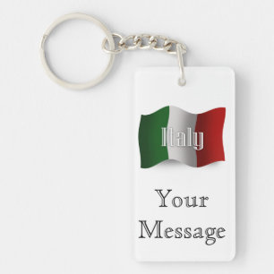 イタリアの振る旗 キーホルダー