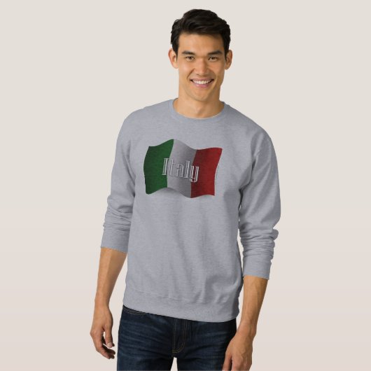 イタリアの振る旗 スウェットシャツ (正面フル)