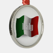 イタリアの振る旗 メタルオーナメント (右)