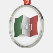 イタリアの振る旗 メタルオーナメント (左)