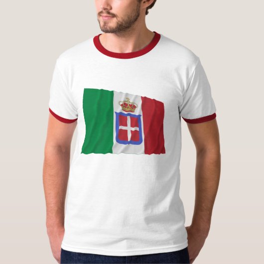 イタリアの振る旗(1861-1946年) Tシャツ (正面)