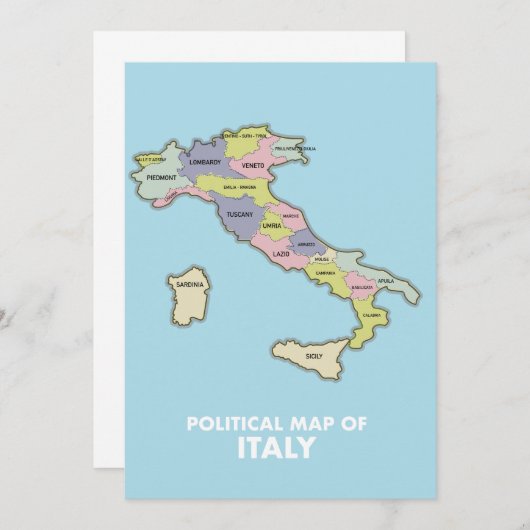 イタリアの政治地図 セーブザデート (正面/裏面)