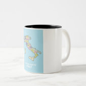イタリアの政治地図 ツートーンマグカップ (正面右)
