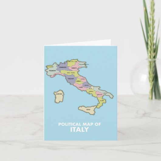 イタリアの政治地図　記念日を保存する 案内状 (正面)