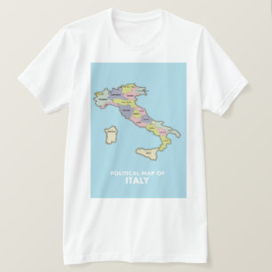 イタリアの政治地図 Tシャツ