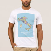 イタリアの政治地図 Tシャツ (正面)