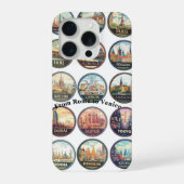イタリアの旅のランドマーク iPhoneケース | ローマ ベネチア T iPhone 15 Proケース (裏面)