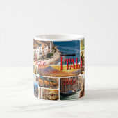 イタリアの旅の思い出フォトコラージュ コーヒーマグカップ (中央)
