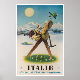 イタリアの旅行ポスター イタリアのアート ハイキングのプリント ポスター