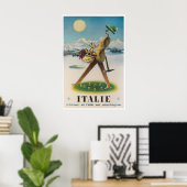 イタリアの旅行ポスター イタリアのアート  ハイキングのプリント ポスター (ホームオフィス)