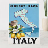 イタリアの旅行ポスター, カード (正面)