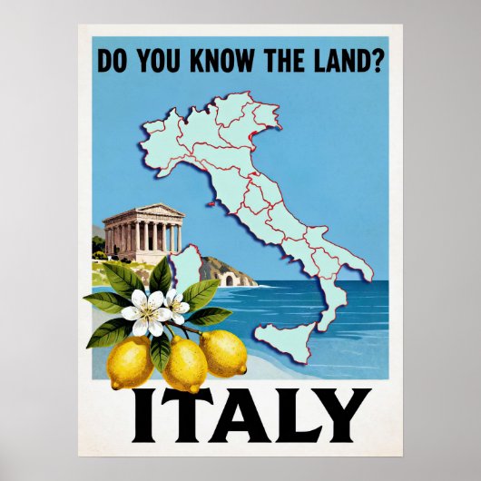 イタリアの旅行ポスター ポスター (正面)
