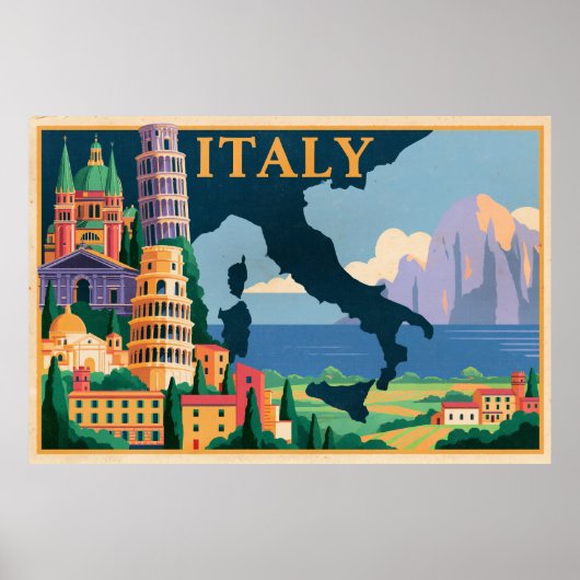イタリアの旅行ポスター ポスター (正面)