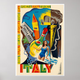 イタリアの旅行ポスター ポスター