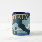 イタリアの旅行ポスター マグカップ (中央)