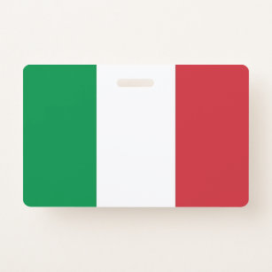 イタリアの旗が付いている名前入りの記章 バッジ