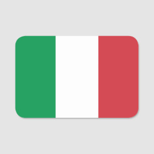 イタリアの旗が付いている愛国心が強い名札 名札