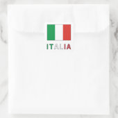 イタリアの旗と文字 スクエアシール (バッグ)