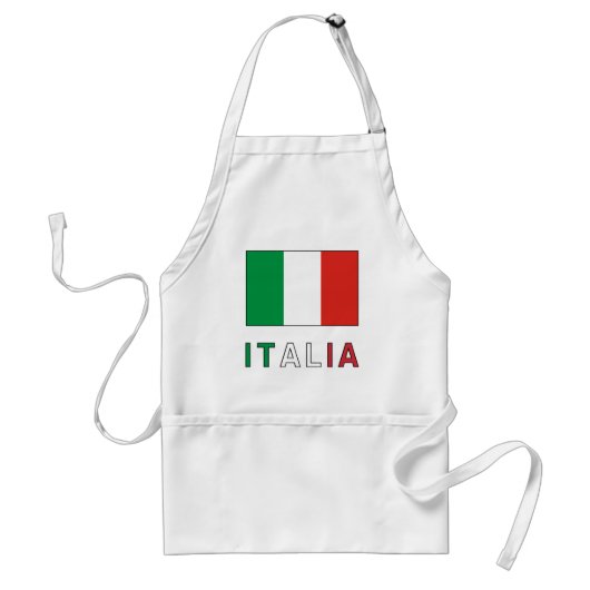 イタリアの旗と文字 スタンダードエプロン (正面)