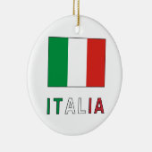 イタリアの旗と文字 セラミックオーナメント (右)