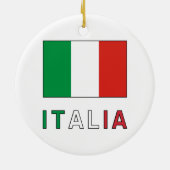 イタリアの旗と文字 セラミックオーナメント (裏面)