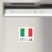 イタリアの旗と文字 マグネット (インサイチュ (食洗機))