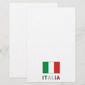 イタリアの旗と文字 便箋 (正面/裏面)