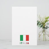 イタリアの旗と文字 便箋 (スタンド正面)