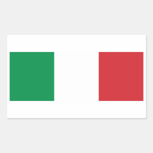 イタリアの旗のステッカー 長方形シール
