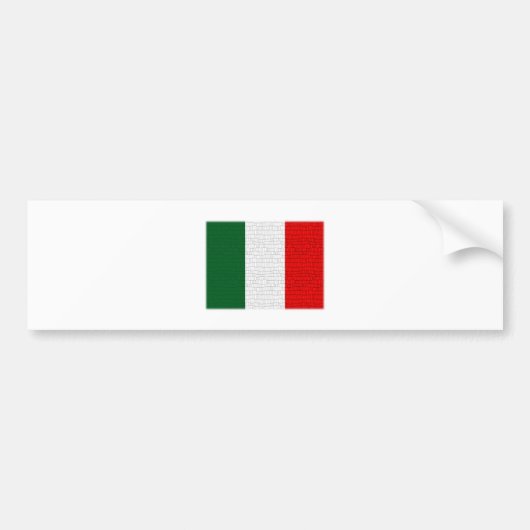 イタリアの旗のスネークスキン バンパーステッカー (正面)