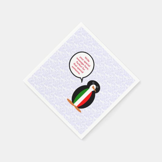 イタリアの旗の休日 ミスピンキーのおしゃべり スタンダードカクテルナプキン (角)