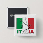 イタリアの旗の土地 缶バッジ (正面&裏面)